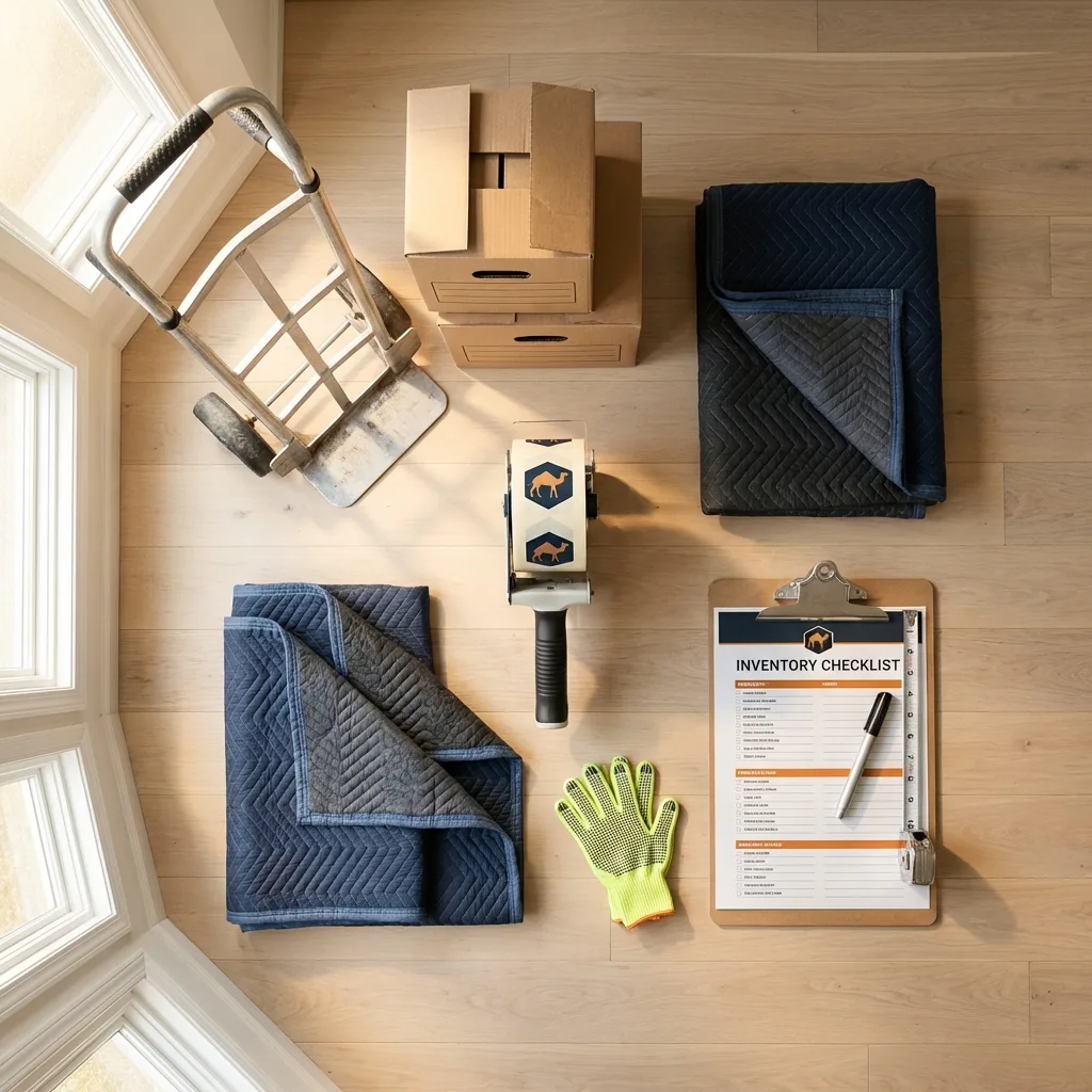Professional moving supplies and packing materials layout for South Hadley residential relocations